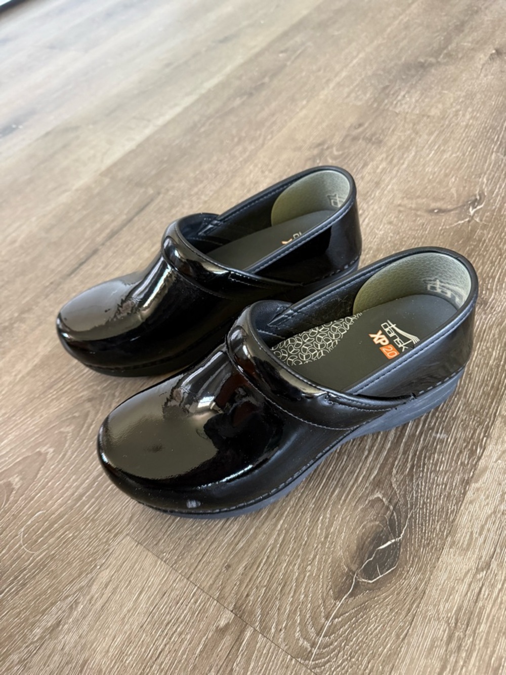 Dansko Professional Black Patent Leather Slip-On Clogs - Picture 5 of 6
